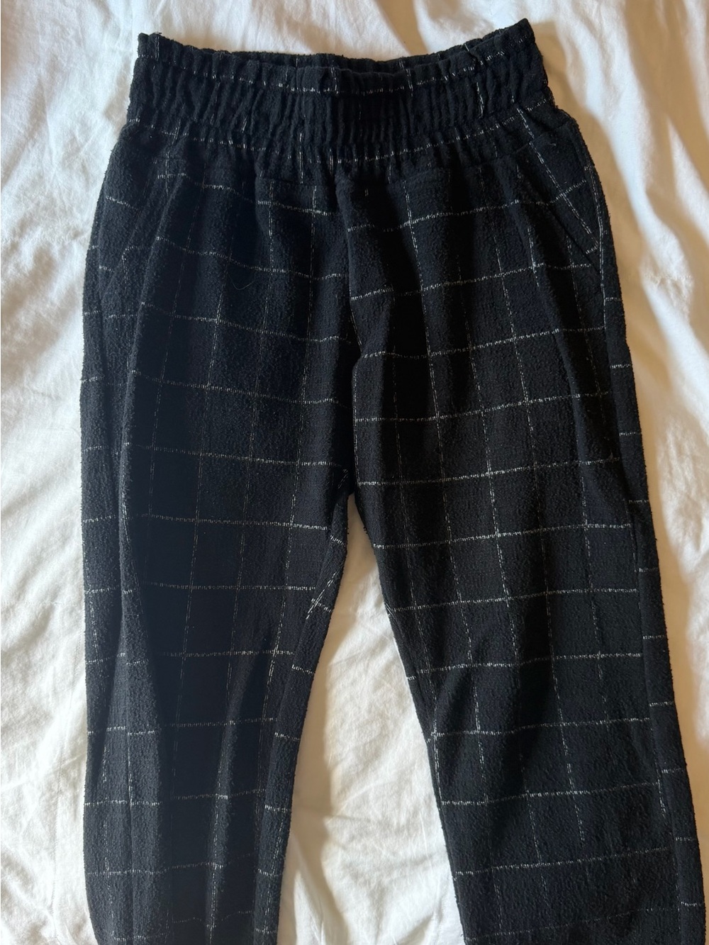 ankle length basic checkered pants